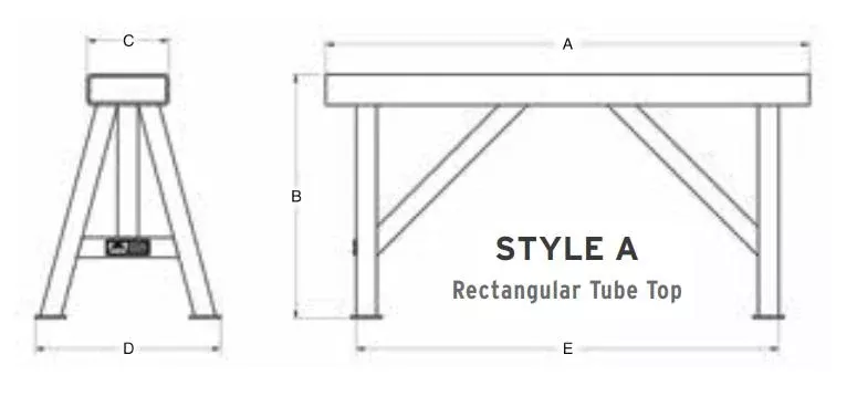 10,000 lbs STYLE A MAT STAND 25" TALL 47.5" WIDE (16528)