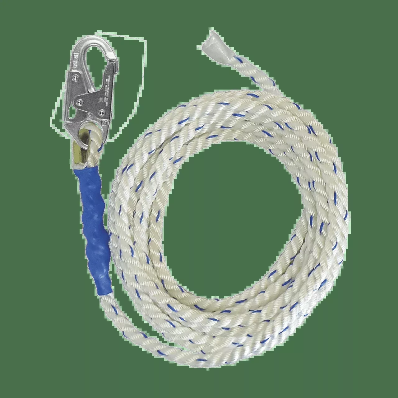 100' VLL Snap Hook + Taped-end 5/8" White (PN 8200T)