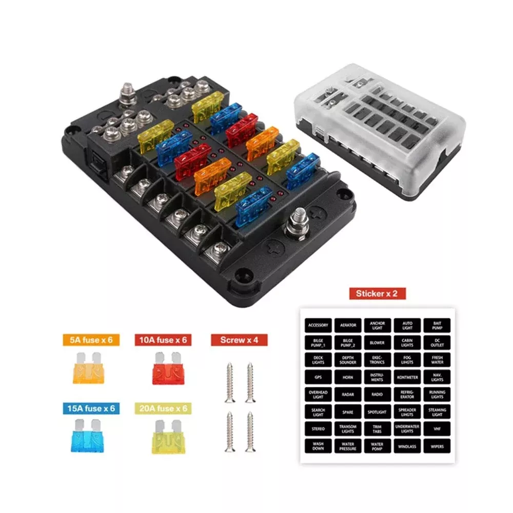 12 Way Fuse Block Panel