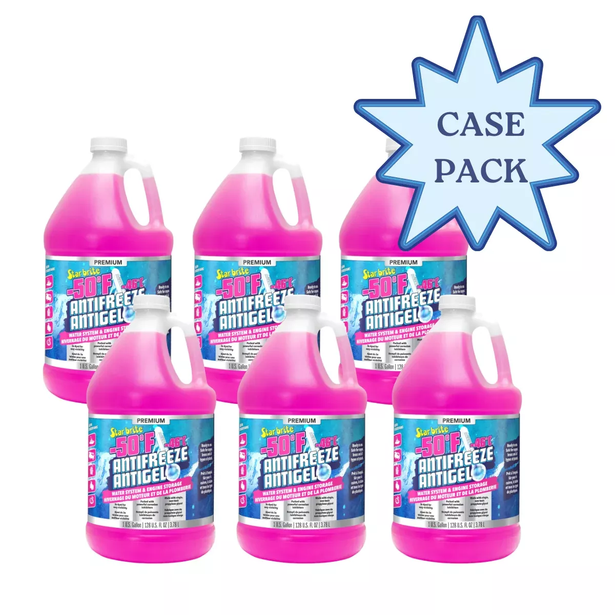 '-50°F Non-Toxic Premium Antifreeze, Case of 6