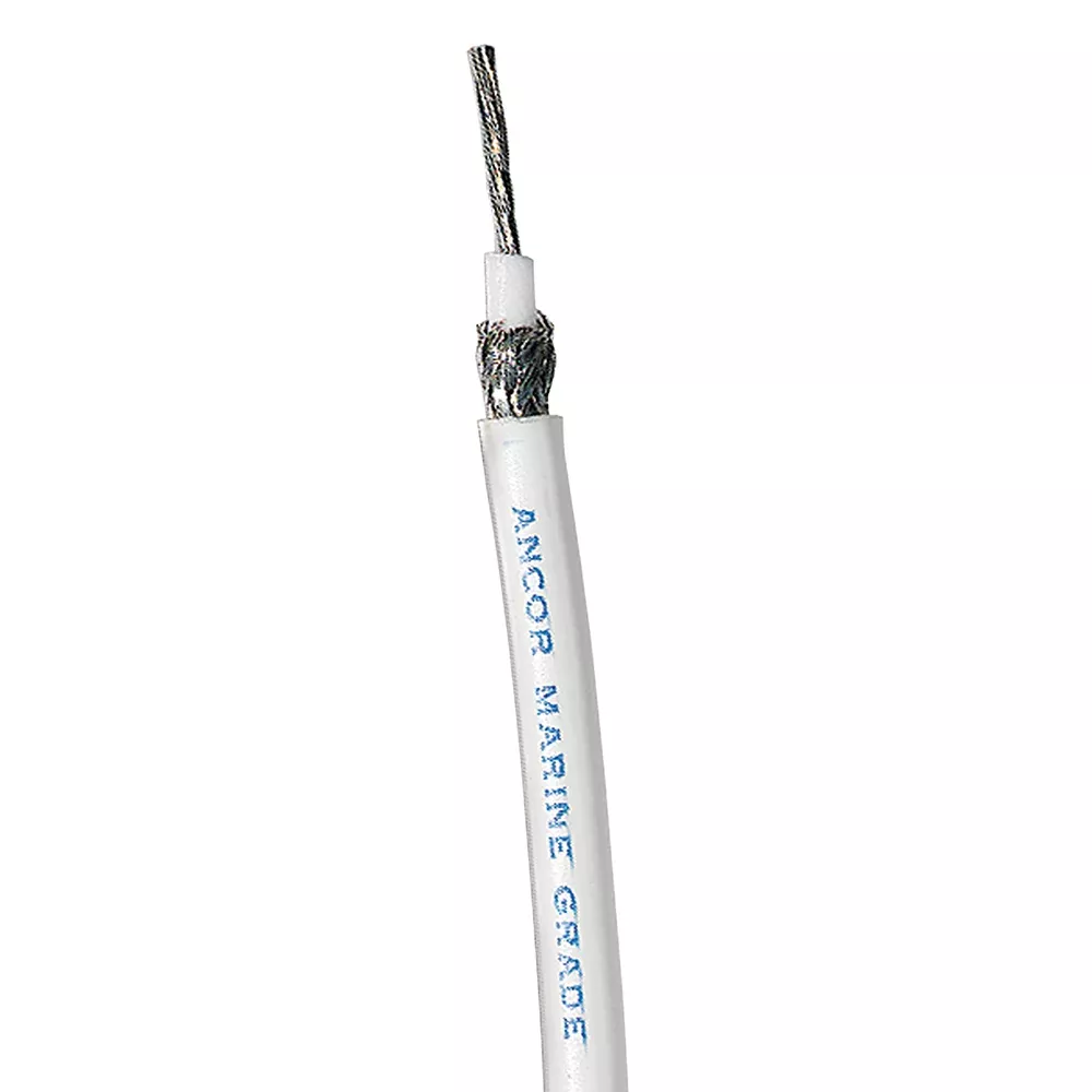 Ancor RG 8X White Tinned Coaxial Cable - 250'