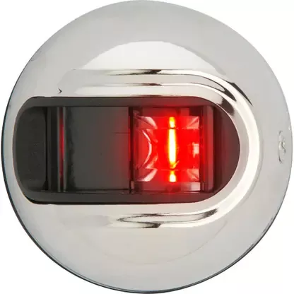 Attwood LightArmor Vertical Surface Mount Navigation Light – Port (red) – Stainless Steel – 2NM