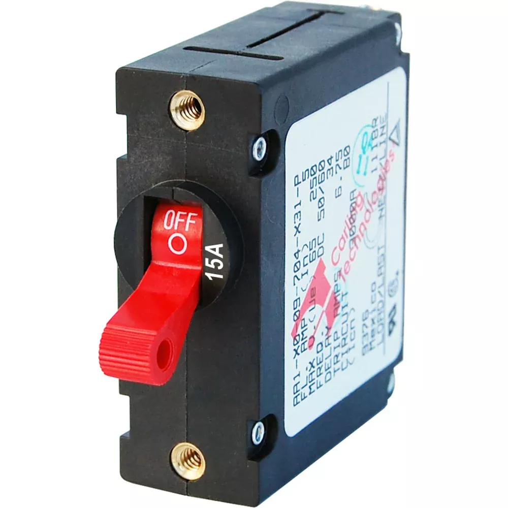 Blue Sea 7209 AC / DC Single Pole Magnetic World Circuit Breaker-15 Amp [7209]
