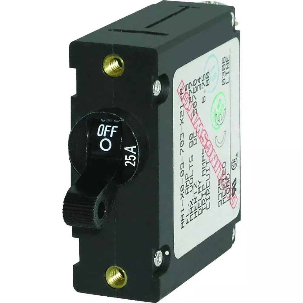 Blue Sea 7216 AC / DC Single Pole Magnetic World Circuit Breaker-25 Amp [7216]