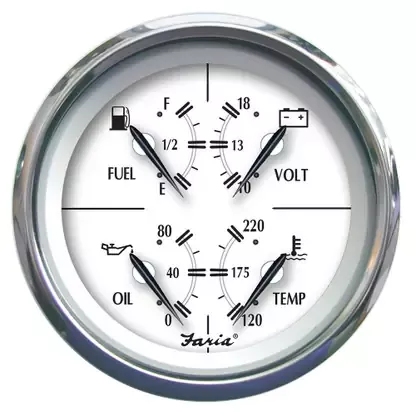 Brand New Faria Newport SS 4″ Multifunction Gauge – 45012