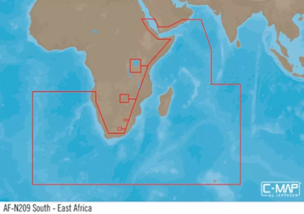 C-MAP AF-Y209: South-East Africa, MAX-N+: Wide