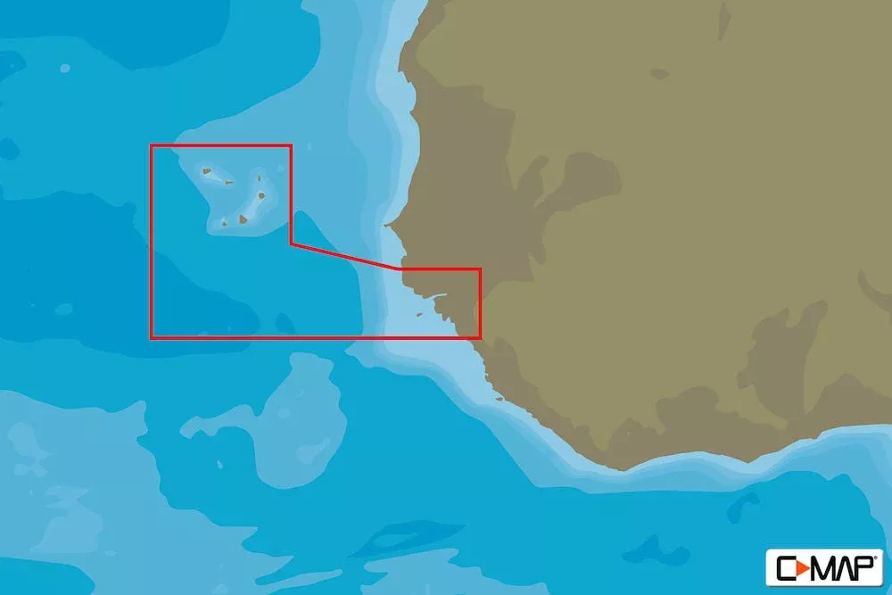 C-MAP AF-Y214 Capo Verde and Guinea Bissau MAX-N+ Africa Local
