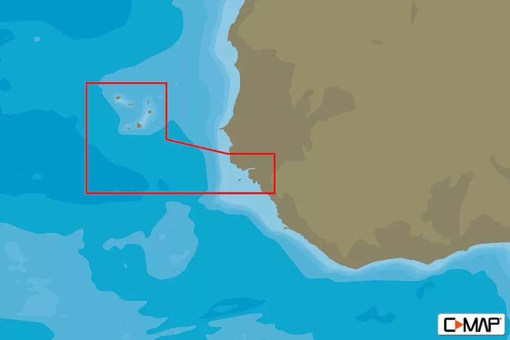 C-MAP AF-Y214: Capo Verde and Guinea Bissau, MAX-N+: Local
