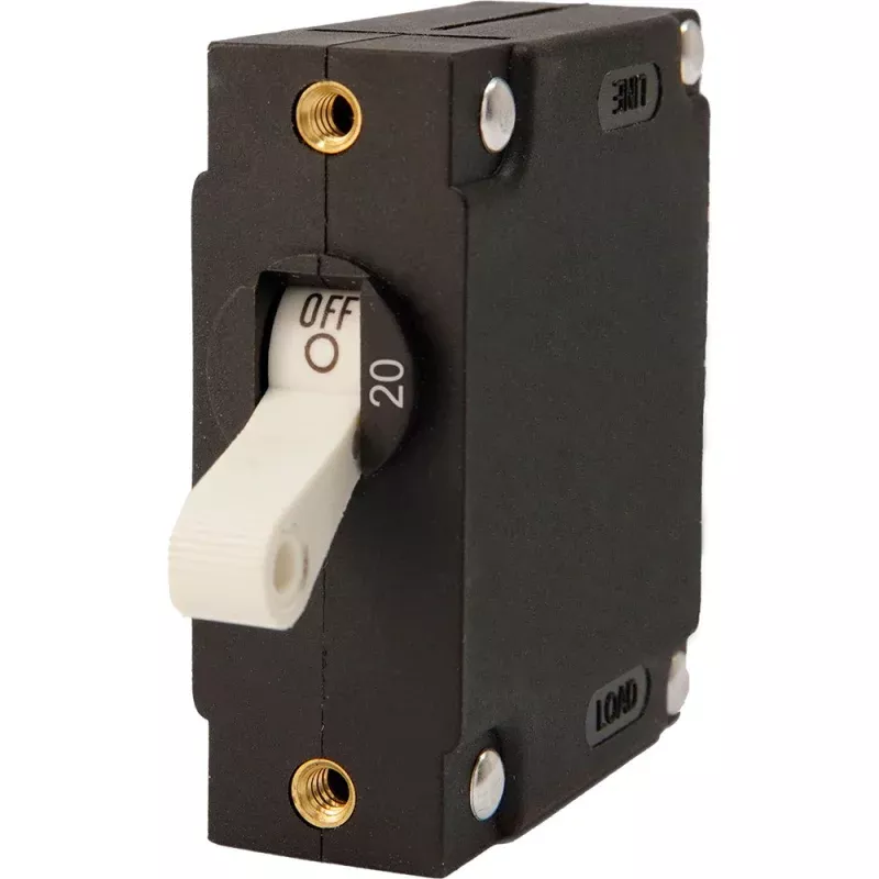 Egis A Series White Toggle Panel Mount Circuit Breaker - Single Pole 20A [3201-20]