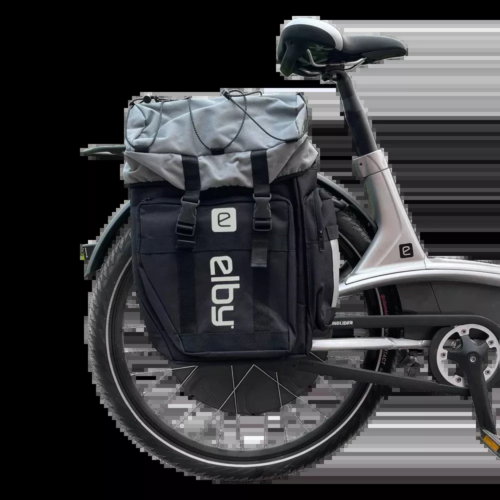 Elby Bikes Pannier Bag Black W/Putty Logo [E08156]
