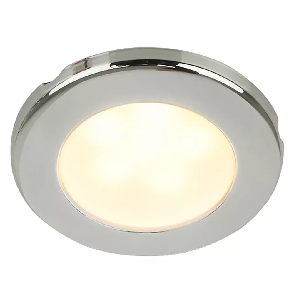 Hella Marine EuroLED 75 3″ Round Screw Mount Down Light – Warm White LED – Stainless Steel Rim – 12V