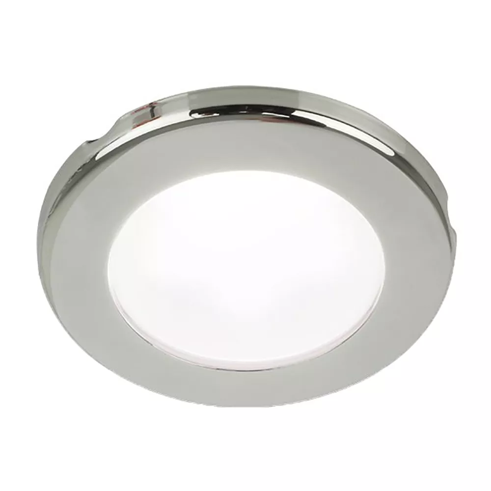 Hella Marine EuroLED 75 3″ Round Screw Mount Down Light – White LED – Stainless Steel Rim – 12V