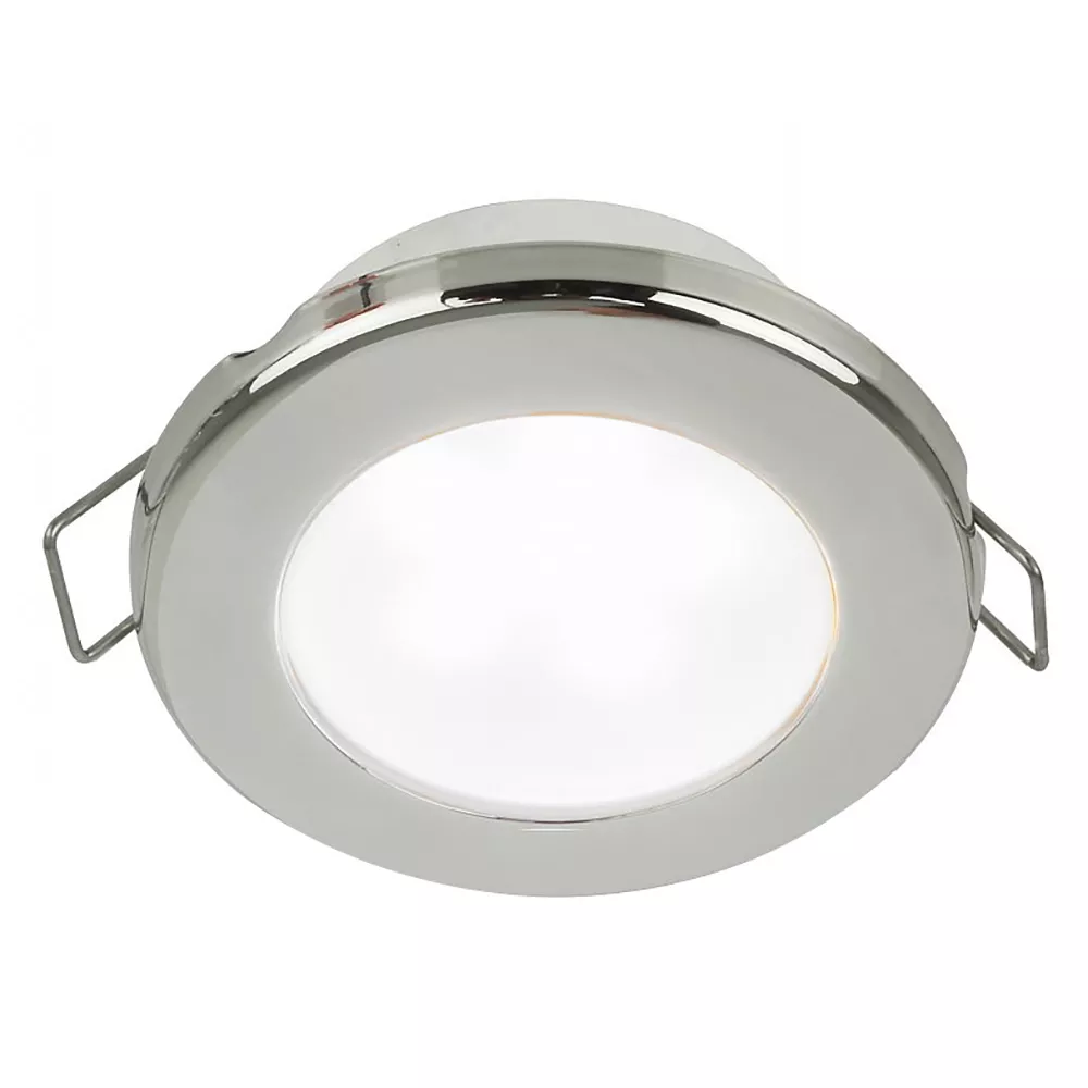 Hella Marine EuroLED 75 3" Round Spring Mount Down Light - White LED - Stainless Steel Rim - 12V [958110521]