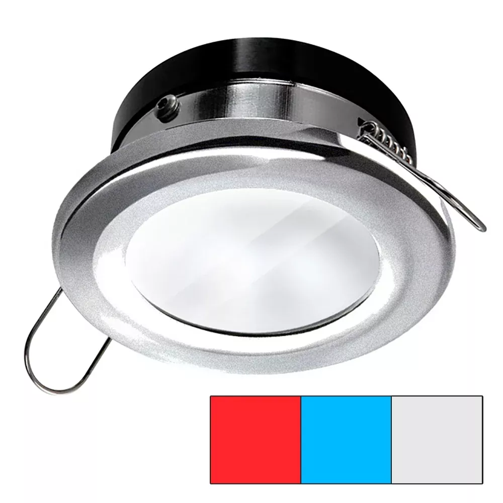 i2Systems Apeiron A1120 Spring Mount Light - Round - Red, Cool WhiteBlue - Brushed Nickel [A1120Z-41HAE]