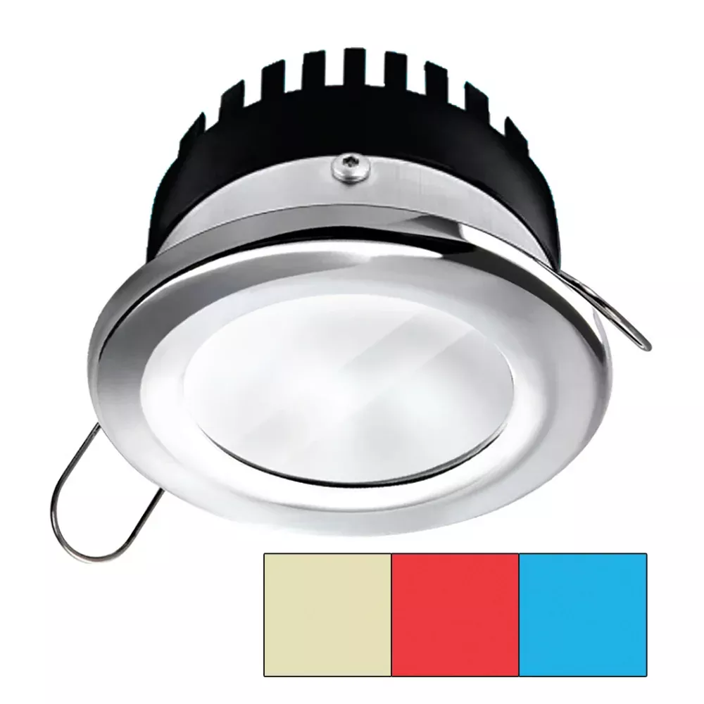 i2Systems Apeiron Pro A503 – 3W – Round -Cool White/Red/Blue – Round – Chrome Finish [A503-11AAG-HE]