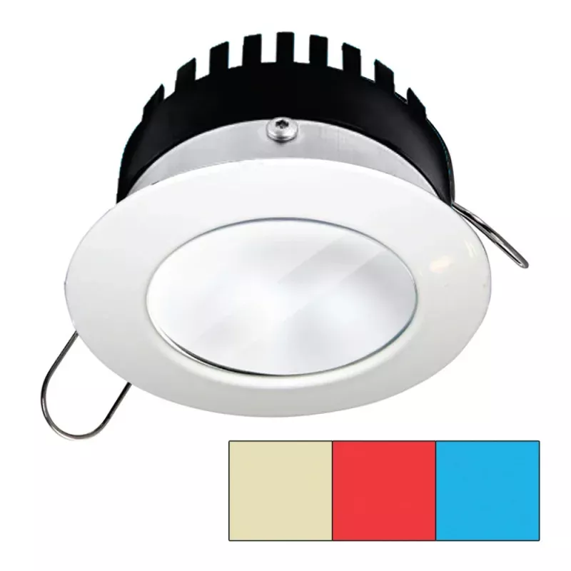 i2Systems Apeiron Pro A503 - 3W - Round - Warm White, RedBlue - White Finish [A503-31CBBR-HE]