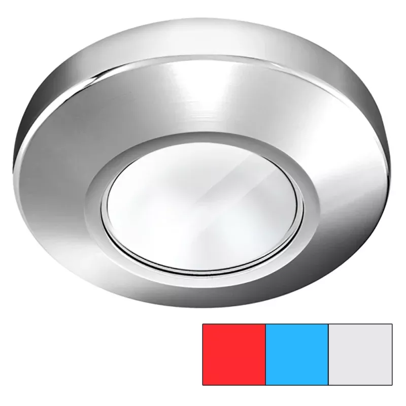 i2Systems Profile P1120 Tri-Light Surface Light - Red, Cool WhiteBlue - Chrome Finish