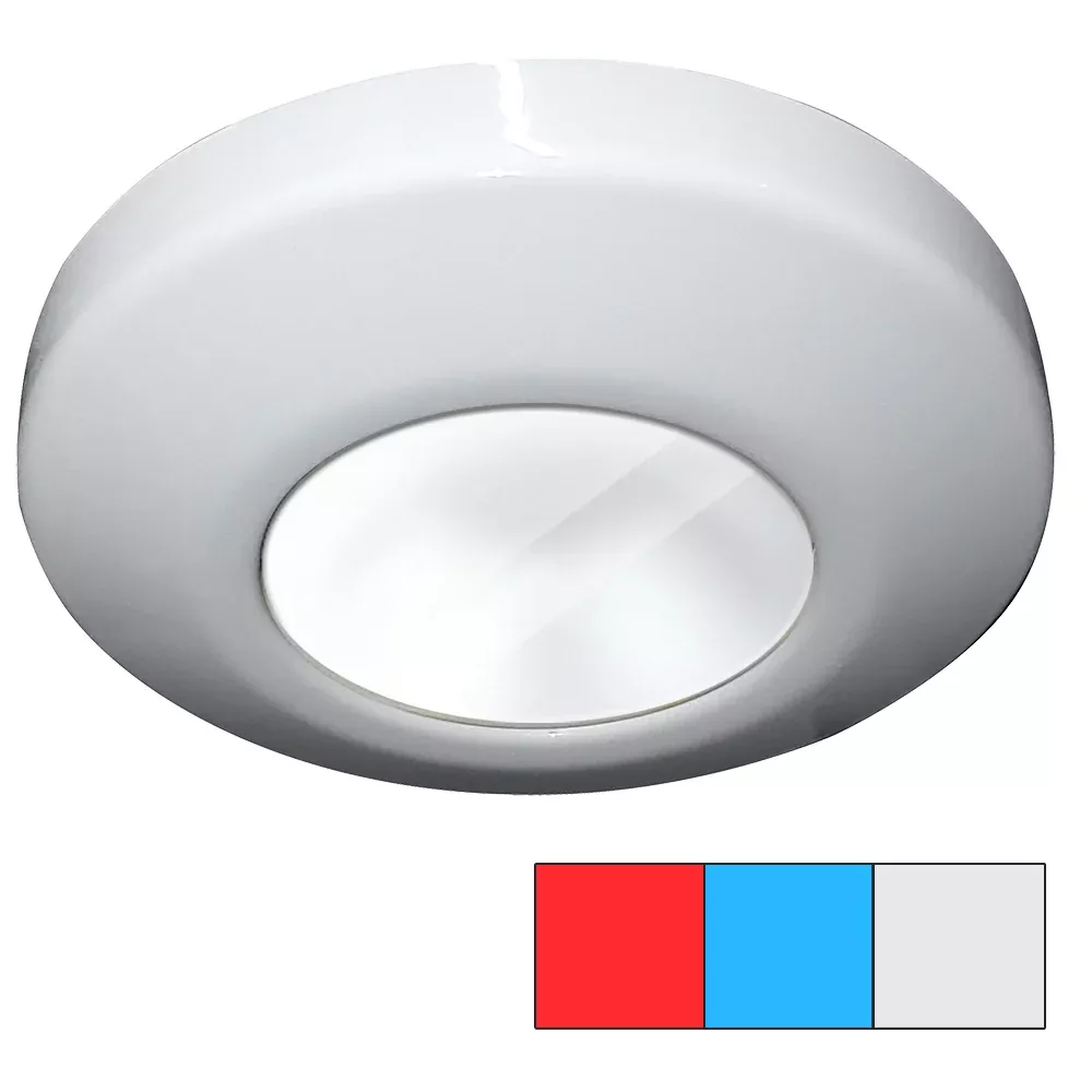 i2Systems Profile P1120 Tri-Light Surface Light - Red, Cool WhiteBlue - White Finish