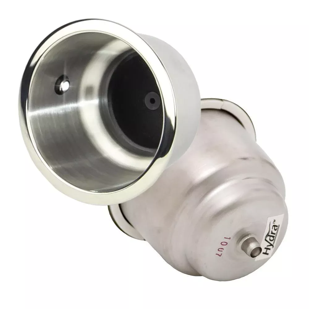 LED Lit Stepped Bottom Stainless Steel Drink Holder - Two Pack