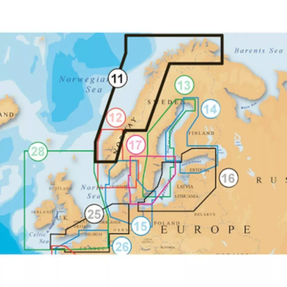 Navionics EU Nordic . NW Platinum Marine Charts