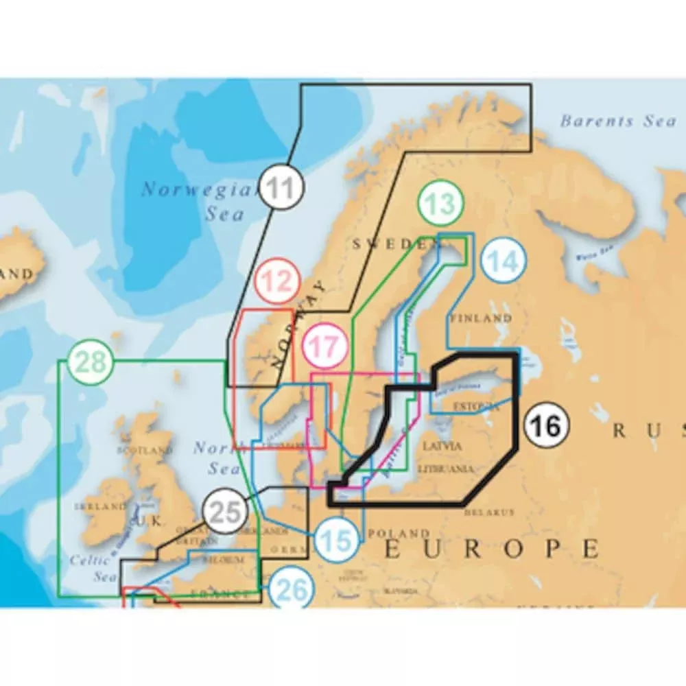 Navionics EU Nordic . South Baltic Platinum Marine Charts