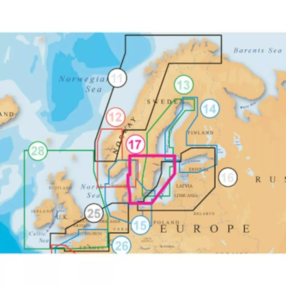 Navionics EU Nordic . South Sweden Platinum Marine Charts