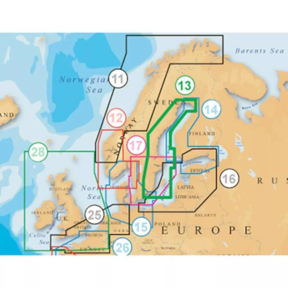 Navionics EU Nordic . Sweden East Platinum Marine Charts