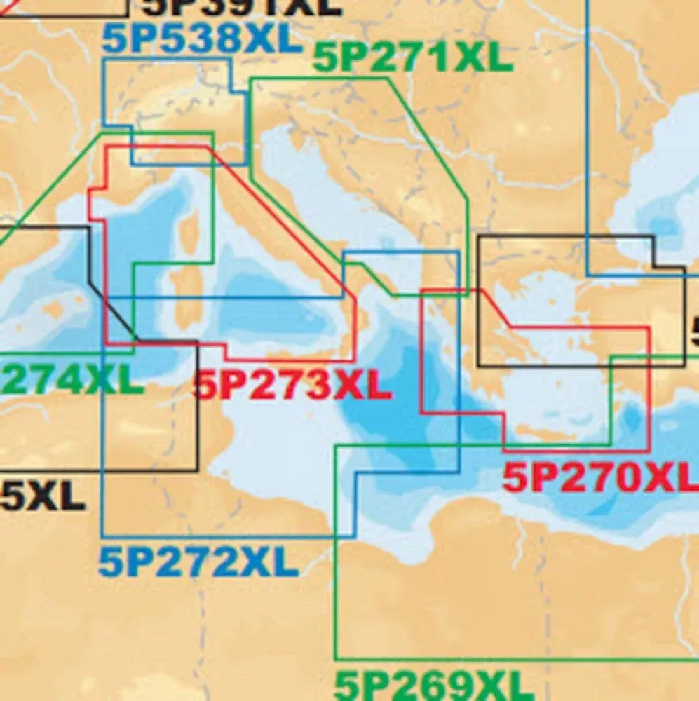 Navionics Platinum+ 5P272XL Central Mediterranean