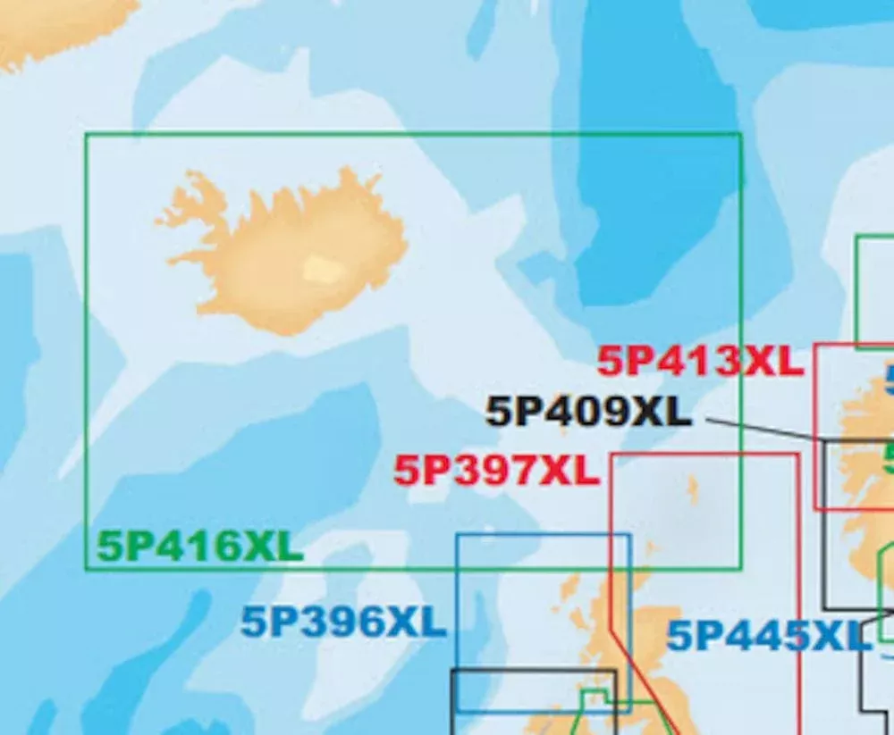 Navionics Platinum+ 5P416XL Iceland to Faeroe Islands