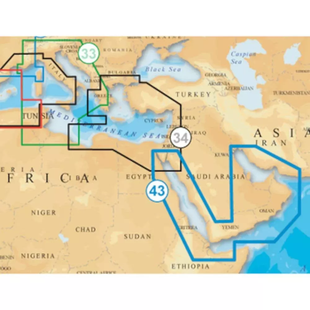 Navionics Red Sea Arabian Gulf Platinum Marine Charts on SD Card
