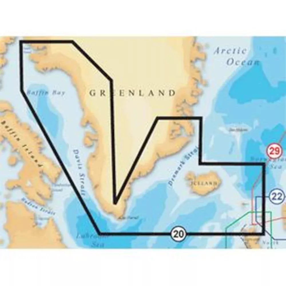 Navionics XL9 20XG . Greenland & Iceland . SD Card 20XG/MSD