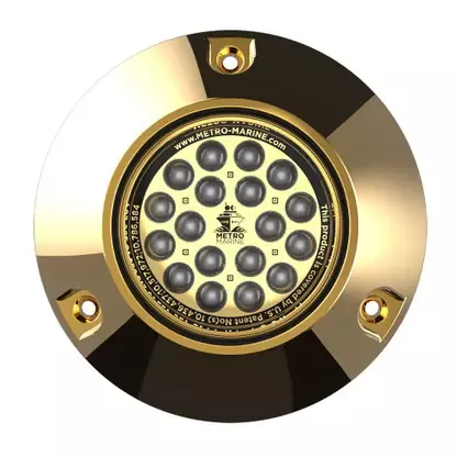 Super Sale Metro Marine High-Output Submersible Underwater Light w/Intelligent Monochromatic LED‘s – Aqua, 90° Beam – F-BMR1-A3-90