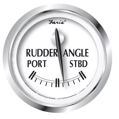 Top Rated Faria Newport SS 2″ Rudder Angle Indicator Gauge – 25006