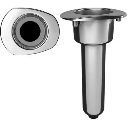 While Supplies Last Mate Series Elite Screwless Stainless Steel 0° Rod & Cup Holder – Drain – Oval Top